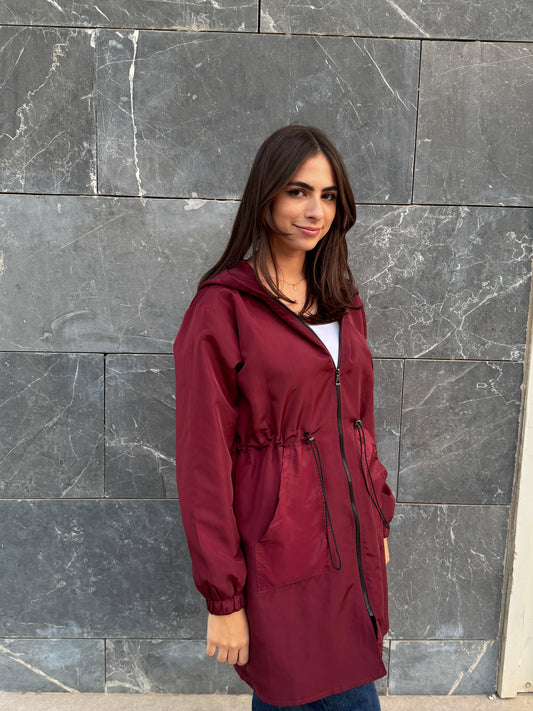 Burgandy waterproof jacket