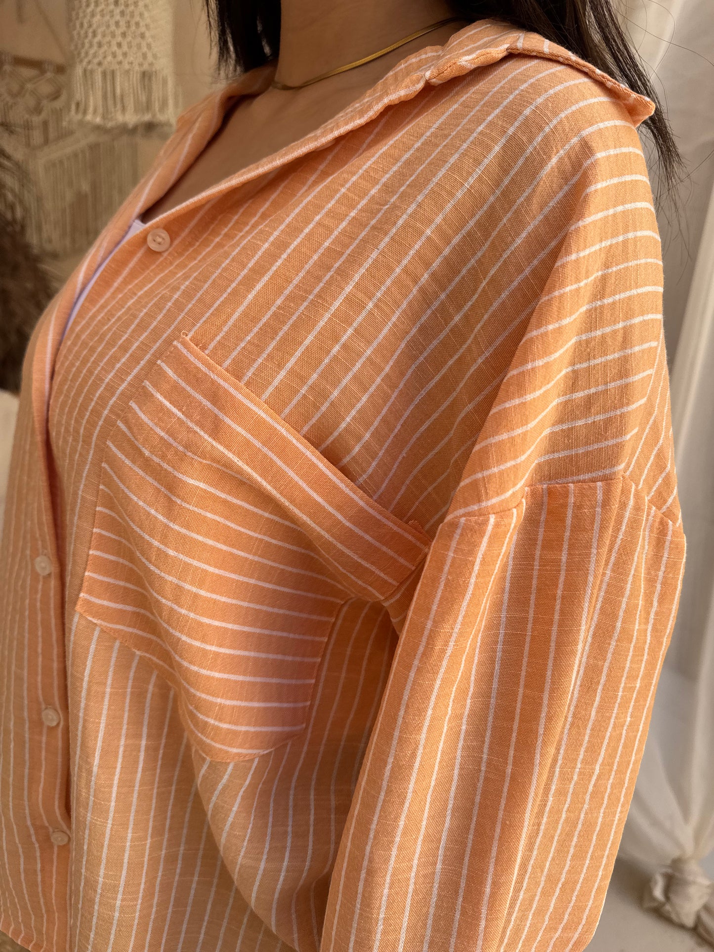 Stripe orange shirt