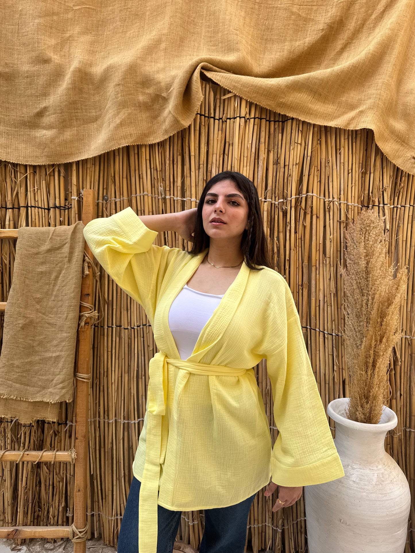 Yellow summer cardigan