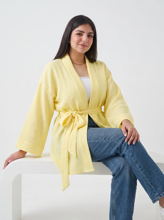 Yellow summer cardigan