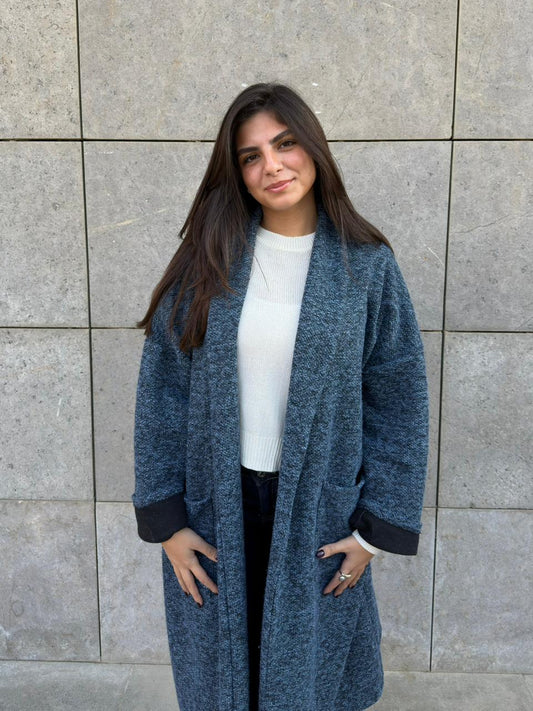cozy teddy coat blue