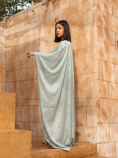Ment metallic open abaya