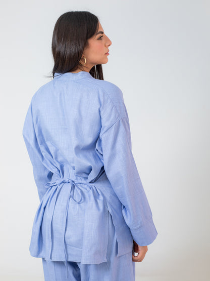 The Zen Linen Set in blue