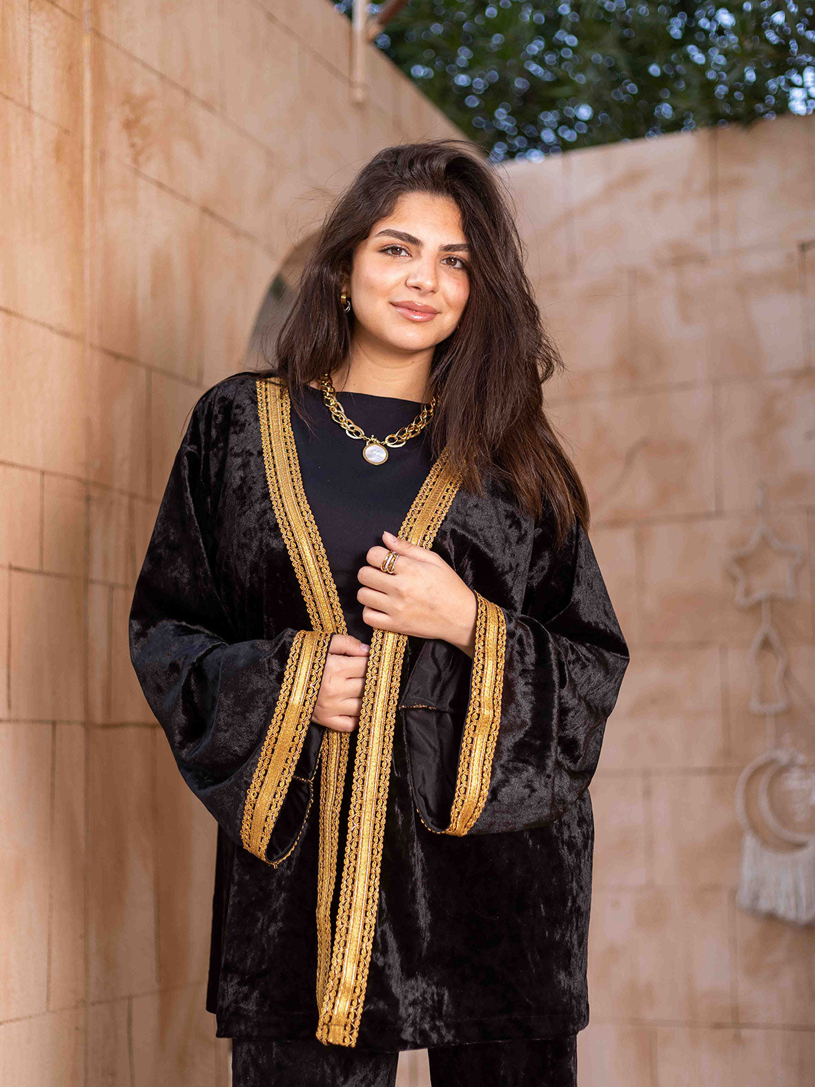 Black golden velvet Ramadan set