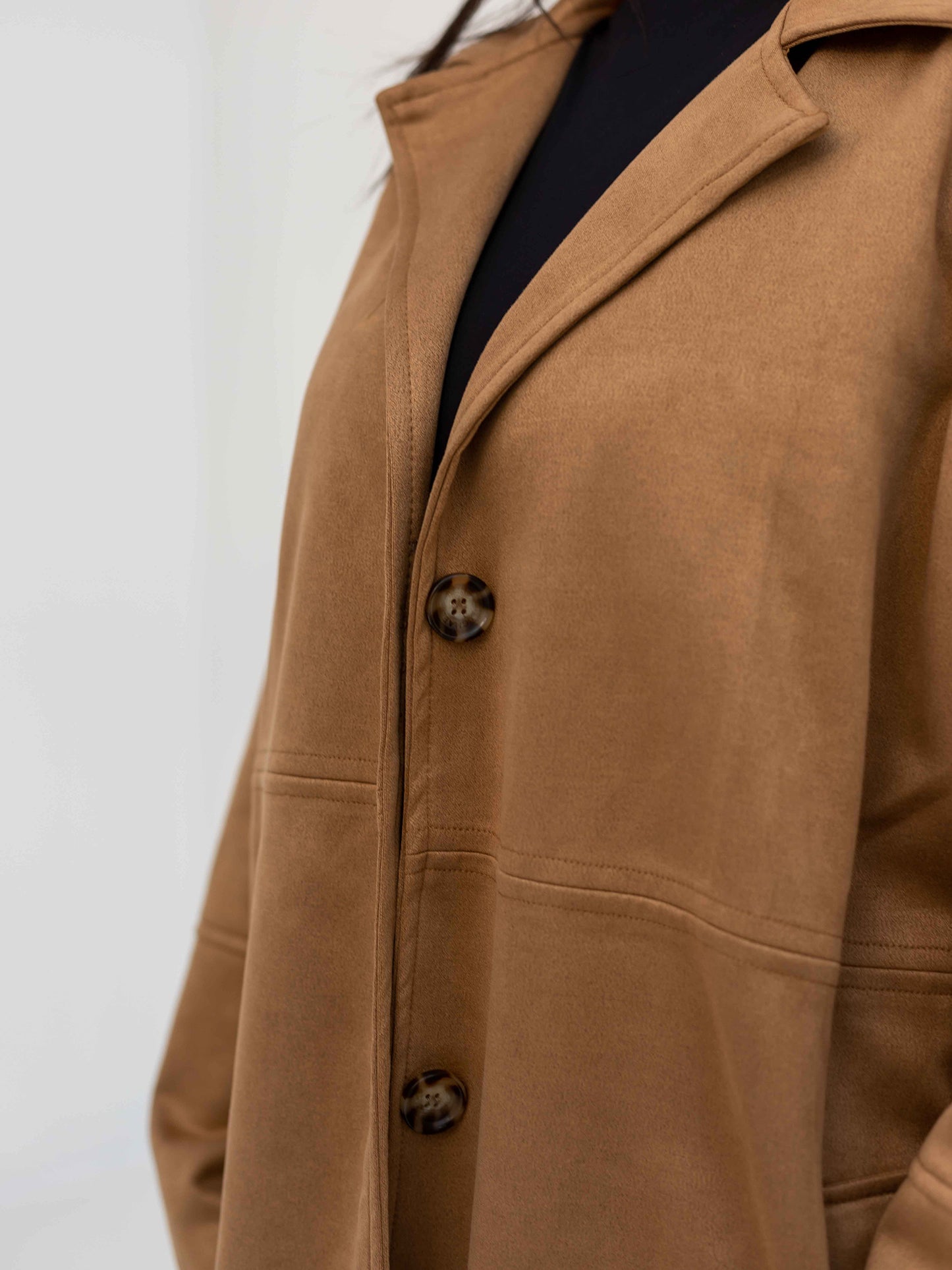 Camel vintage suede coat