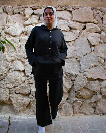 Snap bottom black set