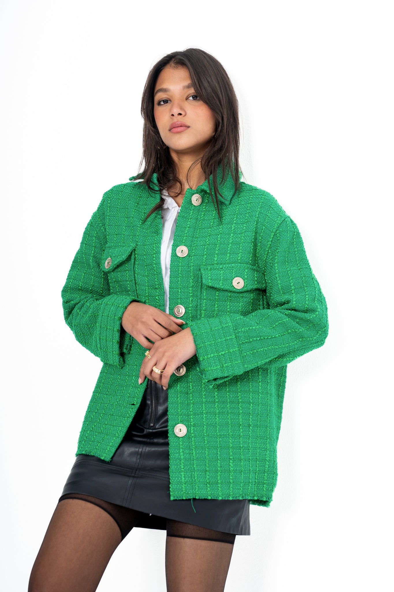 Green tweed jacket