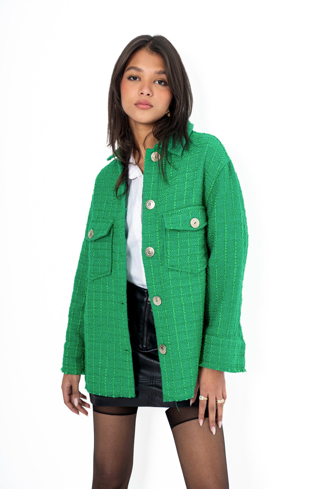 Green tweed jacket