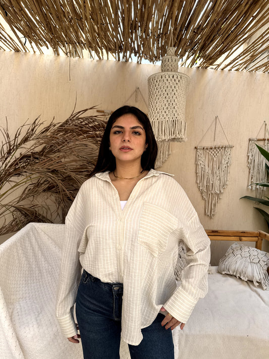 Strip beige shirt