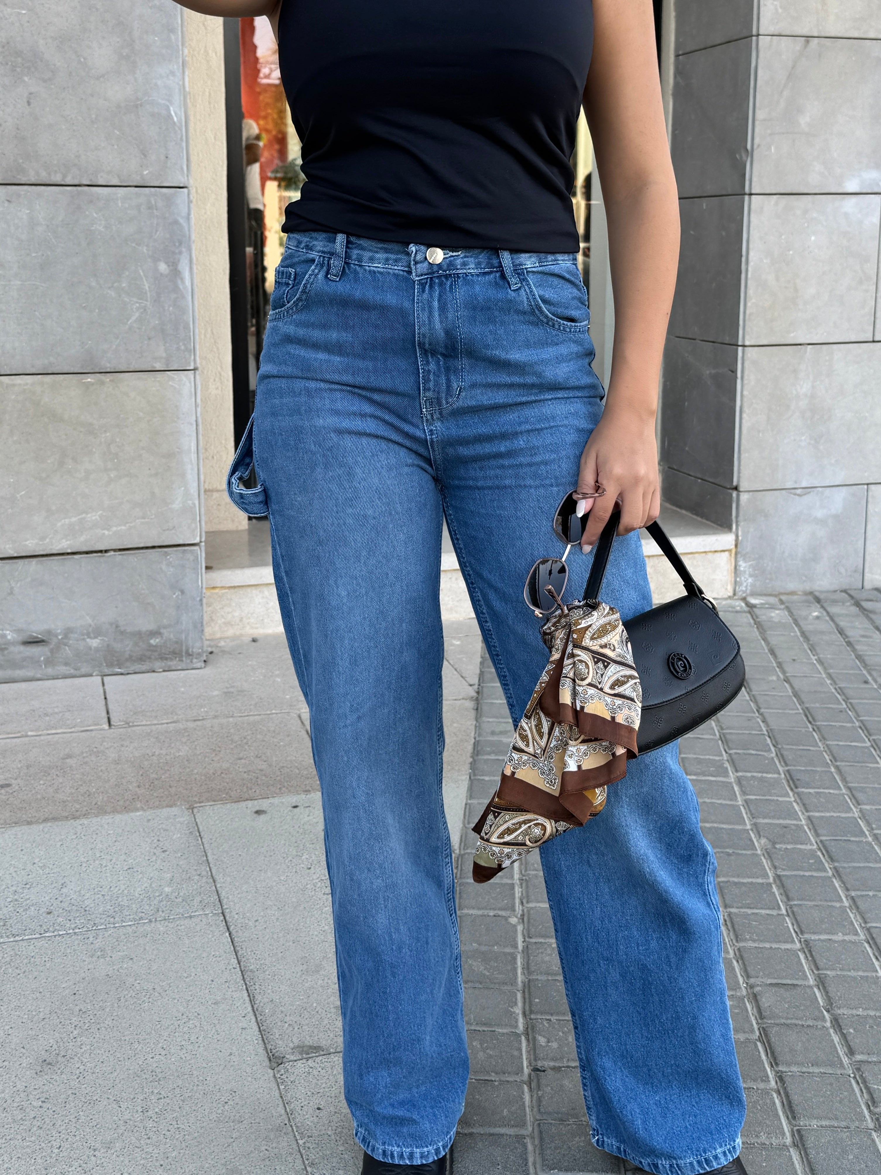 Straight light denim jeans