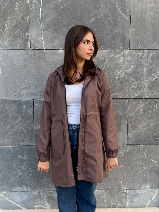 Brown waterproof jacket