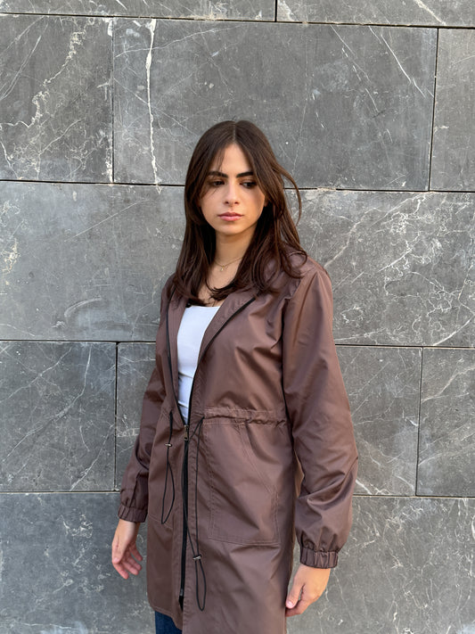 Brown waterproof jacket