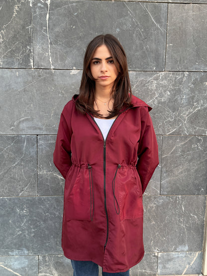 Burgandy waterproof jacket