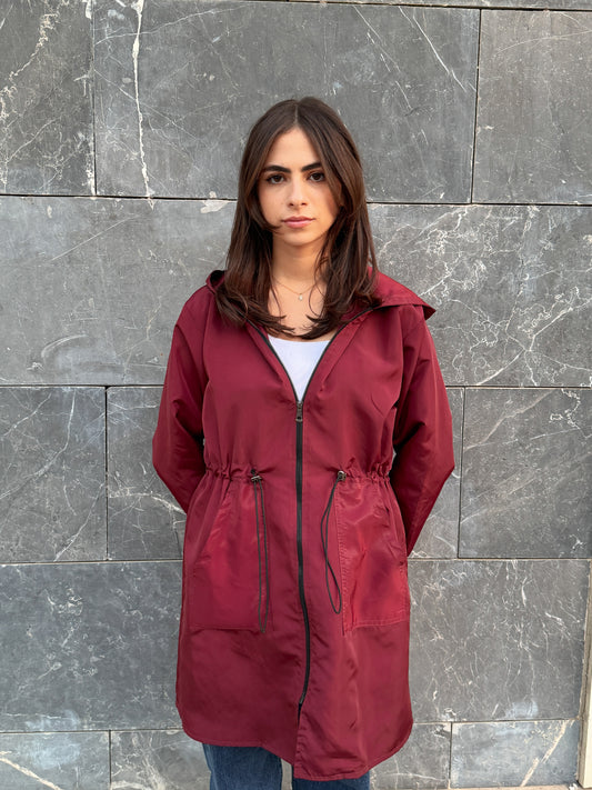 Burgandy waterproof jacket