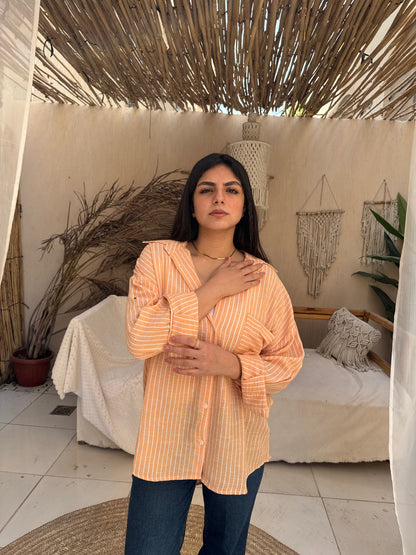 Stripe orange shirt