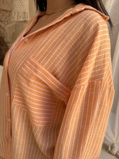 Stripe orange shirt