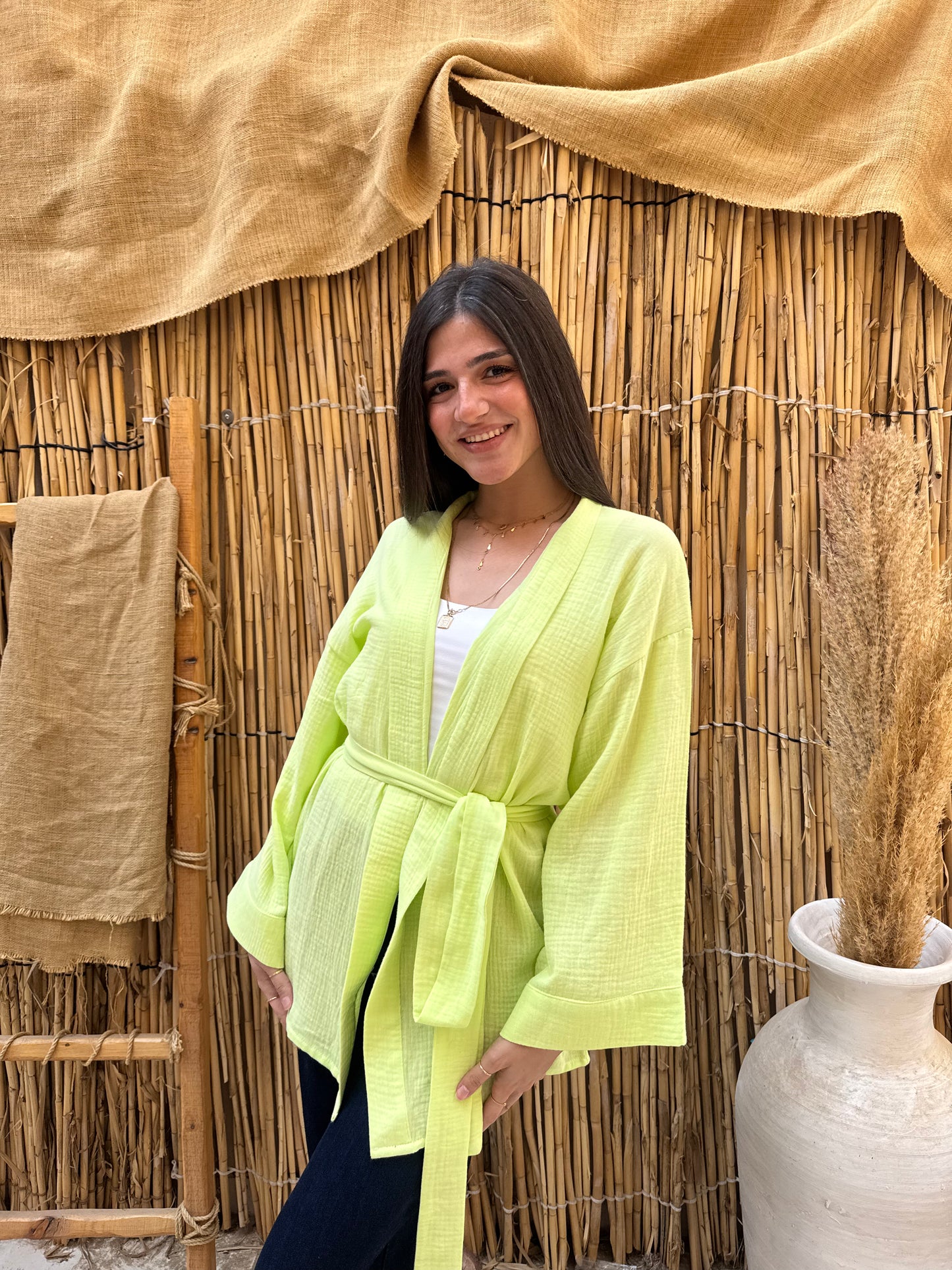 Lime green summer cardigan