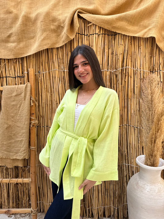 Lime green summer cardigan