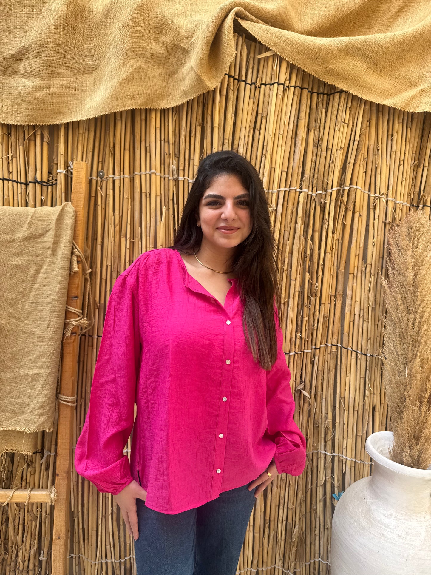 Galaxy fuchsia shirt