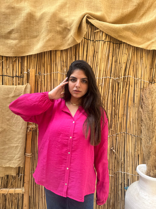 Galaxy fuchsia shirt