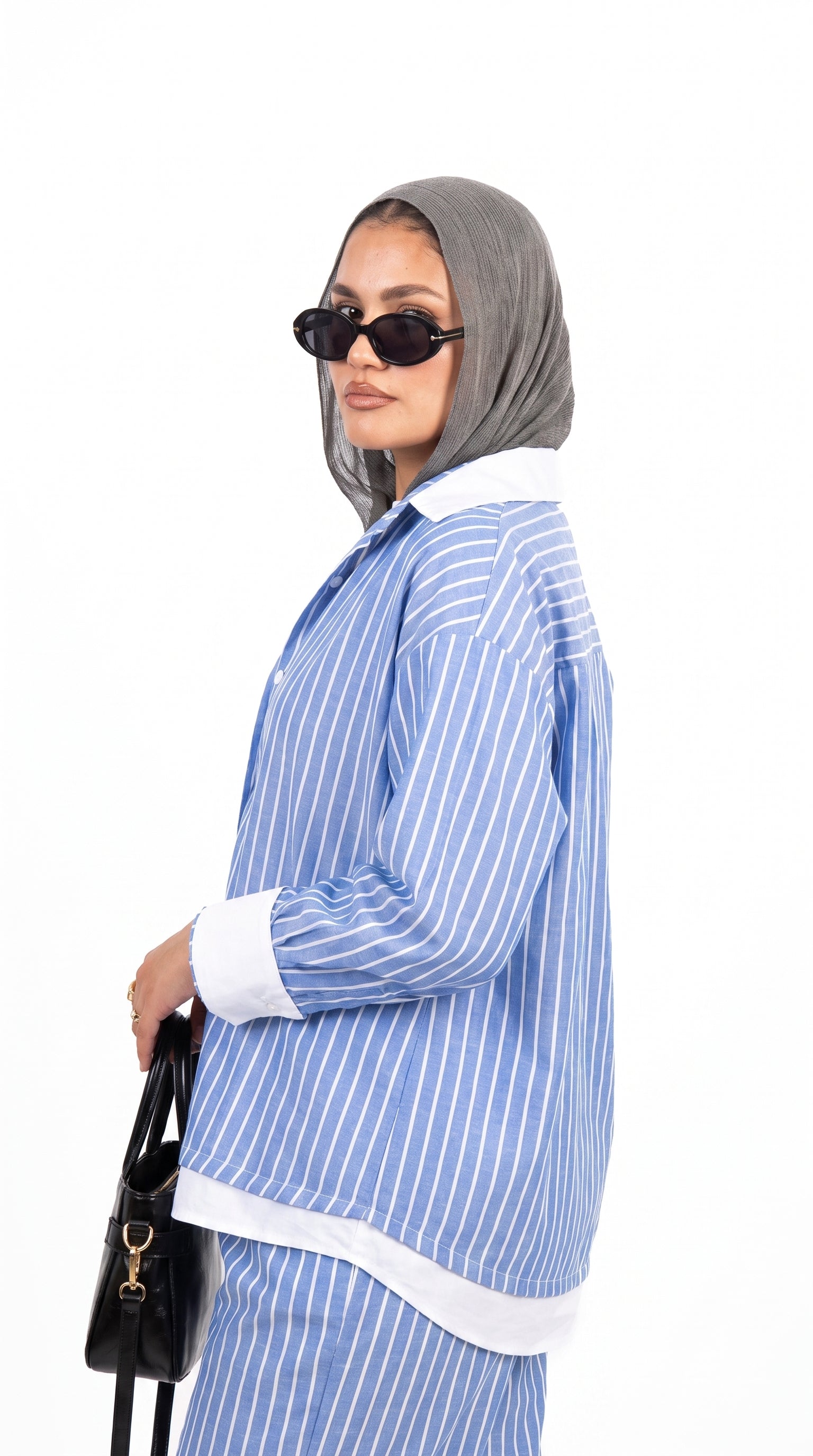 The riviera blue poplin set