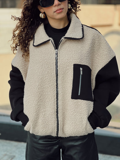 Vintage Fleece Teddy Faux Jacket