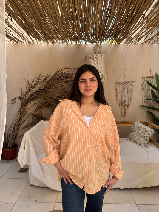 Stripe orange shirt
