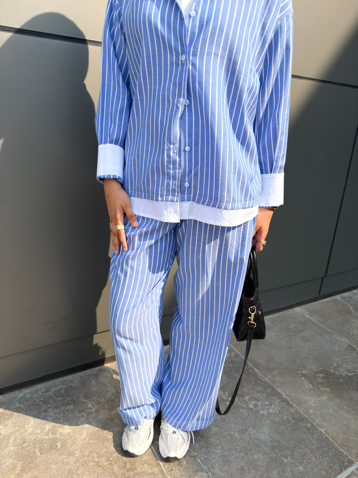 The riviera blue poplin set