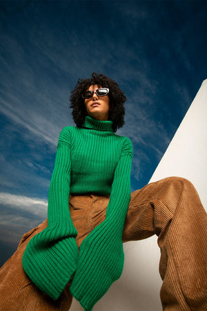 TurtleNeckKnitJumper-Green